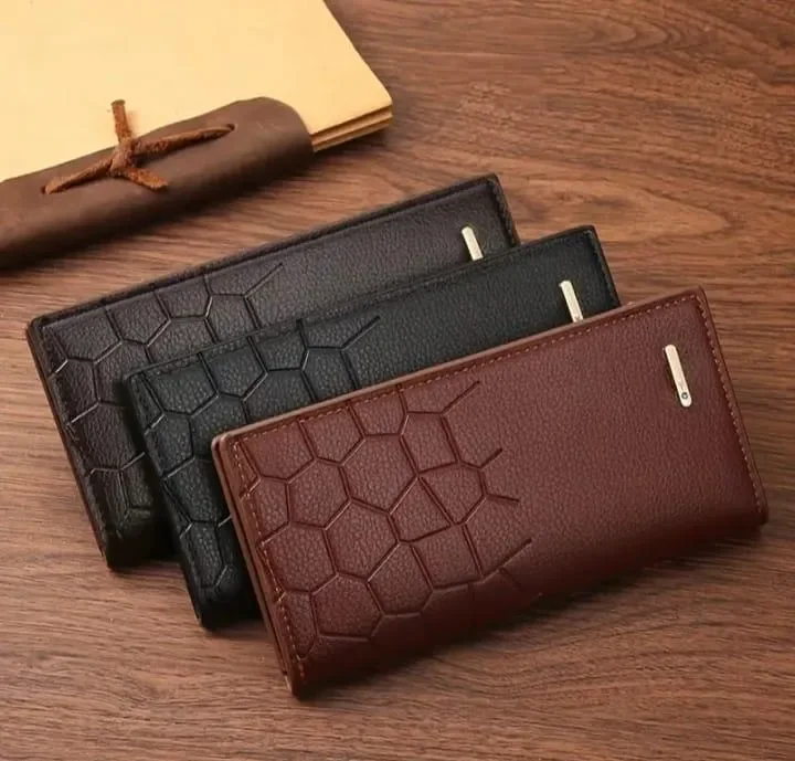 Premium Leather Wallet for Men - Stylish Croc Texture Bifold Wallet