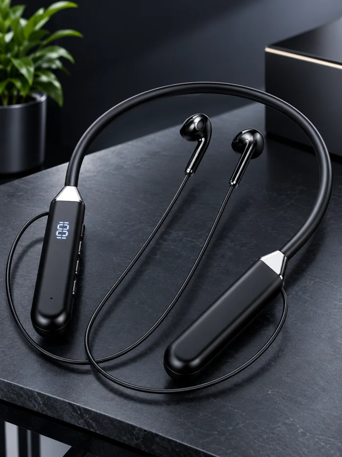 Wireless Bluetooth 5.2 Neckband Earphones | LED Power Display & HD Calling