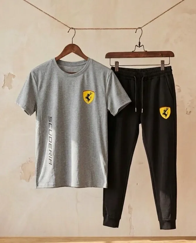 Men's Ferrari Printed Dri-Fit Tracksuit – 2-Piece Set