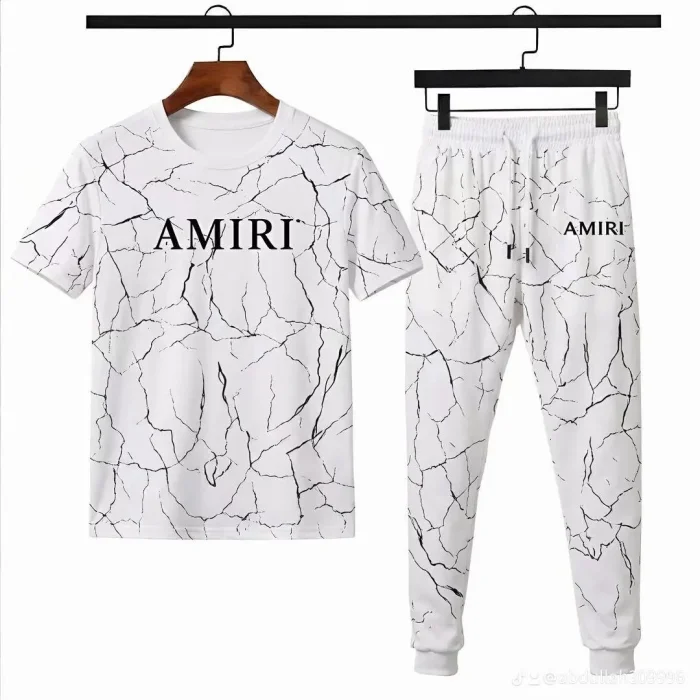 Men Micro Interlock Graphic Track Suit White