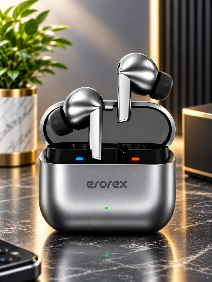 Erorex E-5 Pro Premium Wireless TWS Earbuds (Metallic Finish)