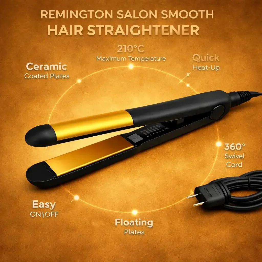 Professional Hair Straightener with Ceramic Tourmaline Heating Plates