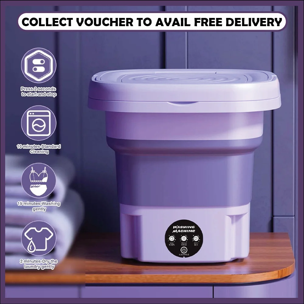 Portable Foldable Electric Washing Machine Bucket Design