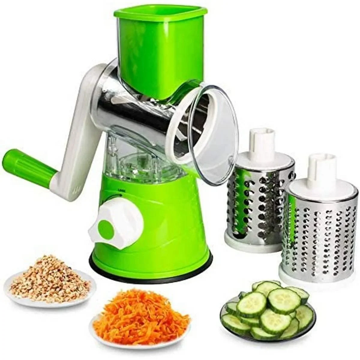 Vegetable Cutter with 3 Stainless Steel Drum Blades