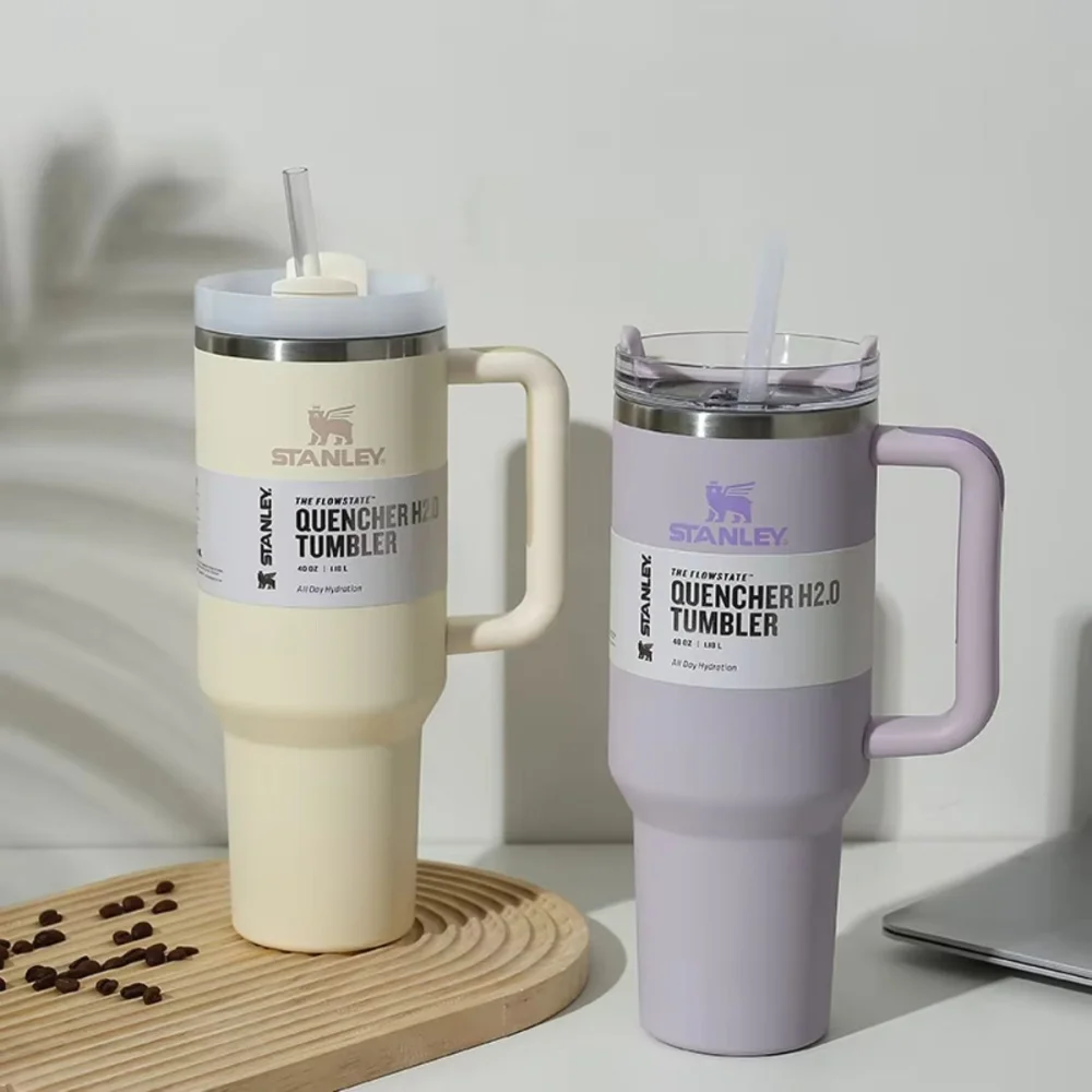 Stanley Stainless Steel Tumbler with Handle & Straw – 40 oz