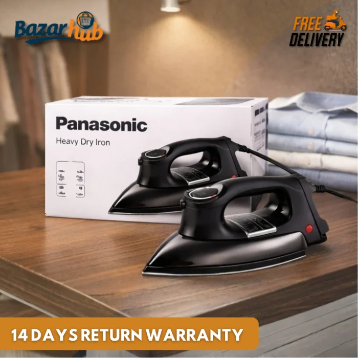 Electric Iron with Non-Stick Soleplate & Adjustable Temperature Control