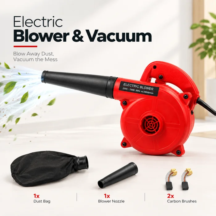 2-in-1  Electric  Blower & Vacuum (20000 RPM)