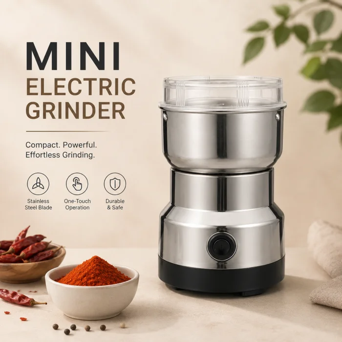 Mini Electric Grinder – Portable Stainless Steel