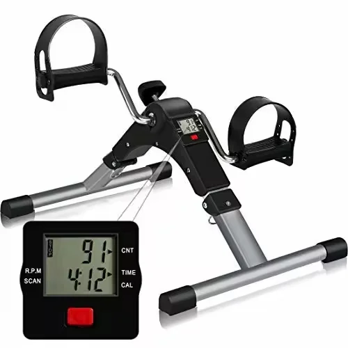 Portable Pedal Exerciser Bike for Arm & Leg Exercise, Home Fitness & Rehabilitation.