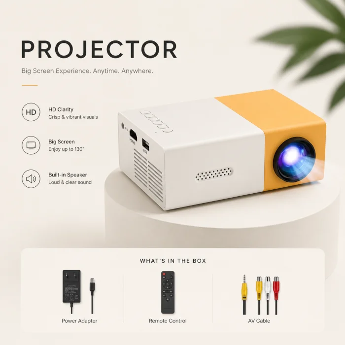 Mini Projector – Smart HD Projector for Home Entertainment
