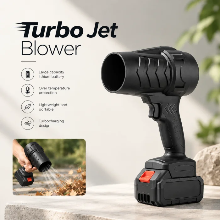 48V Cordless Handheld Jet Fan Blower – Rechargeable High-Speed Air Duster.
