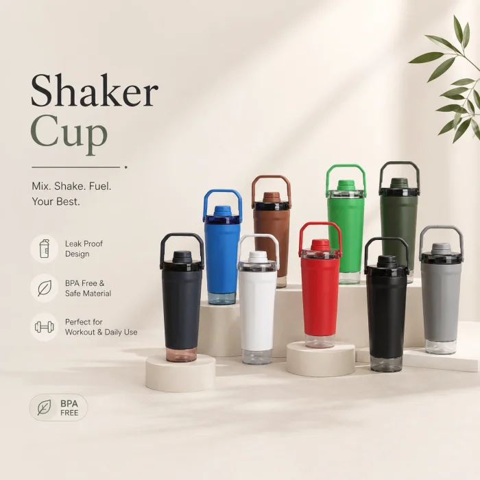 20oz Insulated Gym Protein Shaker Cup with Storage