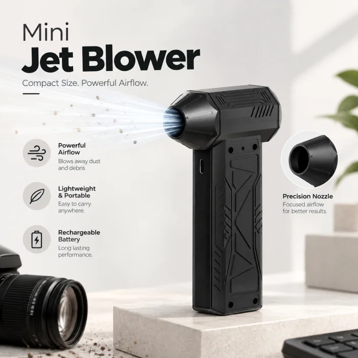 Mini Turbo Jet Fan Air Blower – Cordless High-Speed Dust Cleaner