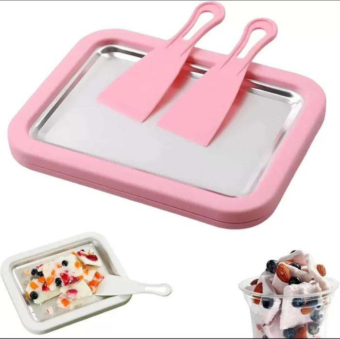 DIY Rolled Ice Cream Maker Pan Set