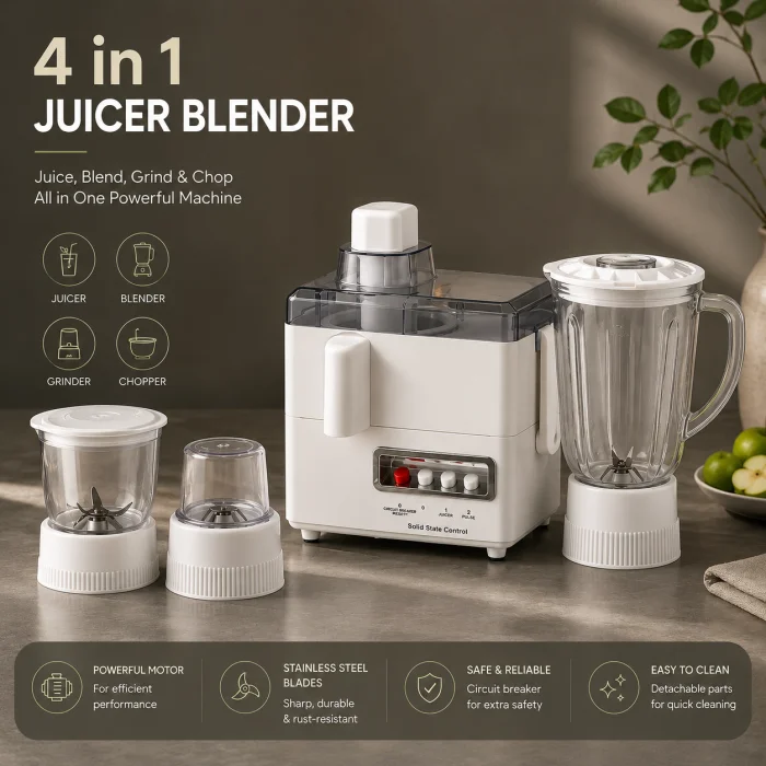 4 in 1 - Juicer Blender & Grinder Machine
