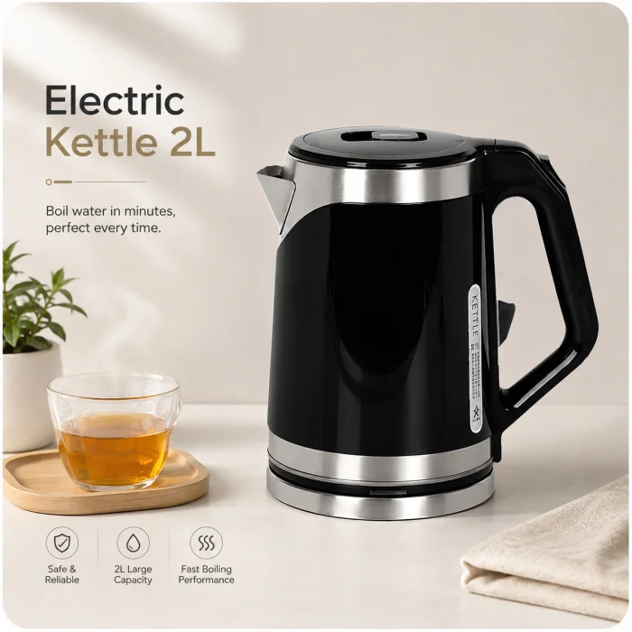 Electric Kettle 2.0L – 2000W Fast Boil Technology