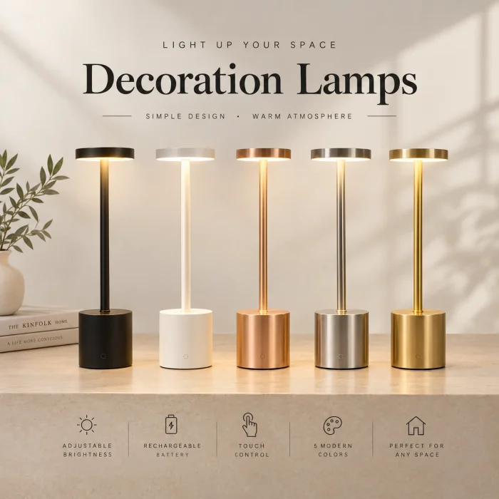 Lamp Cordless Touch Control Dimmable Light