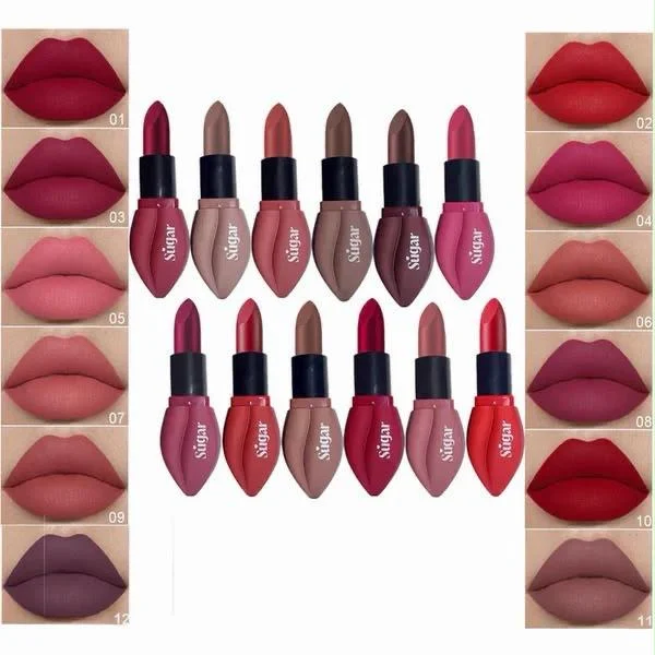 12 Pcs Matte Sugar Lipstick Set