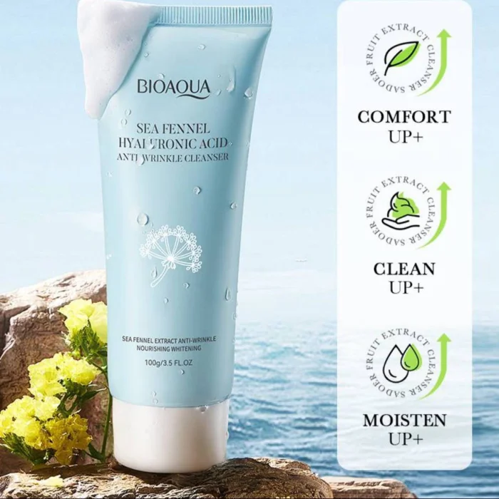 Bioaqua Sea Fennel Hyaluronic Acid Anti-Wrinkle Facial Cleanser