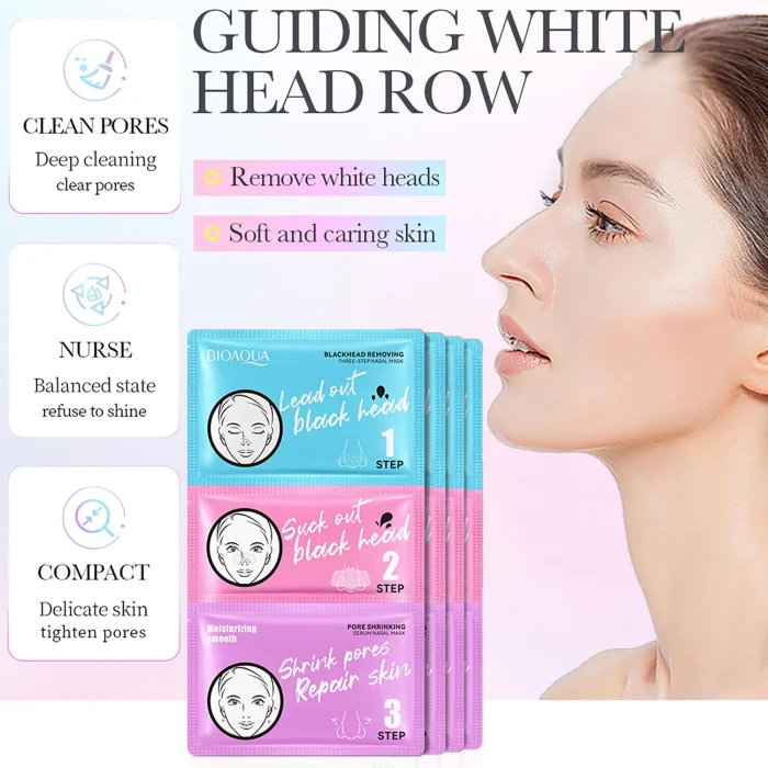 BIOAQUA Blackhead Removing 3-Step Nasal Mask Cleansing Pore