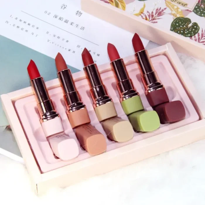 Heng Fang 5pc Matte Lipstick set