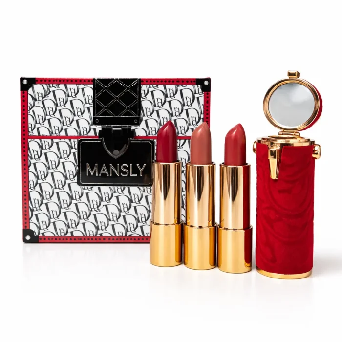 Mansly Velvet High Quality Fancy 3pcs Matte Lipsticks